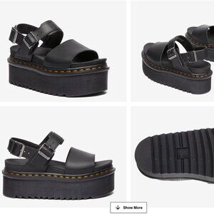 Dr. Martens Voss II Quad Womens Black Beach Outdoor Platform Sandals EU 36/ US 5